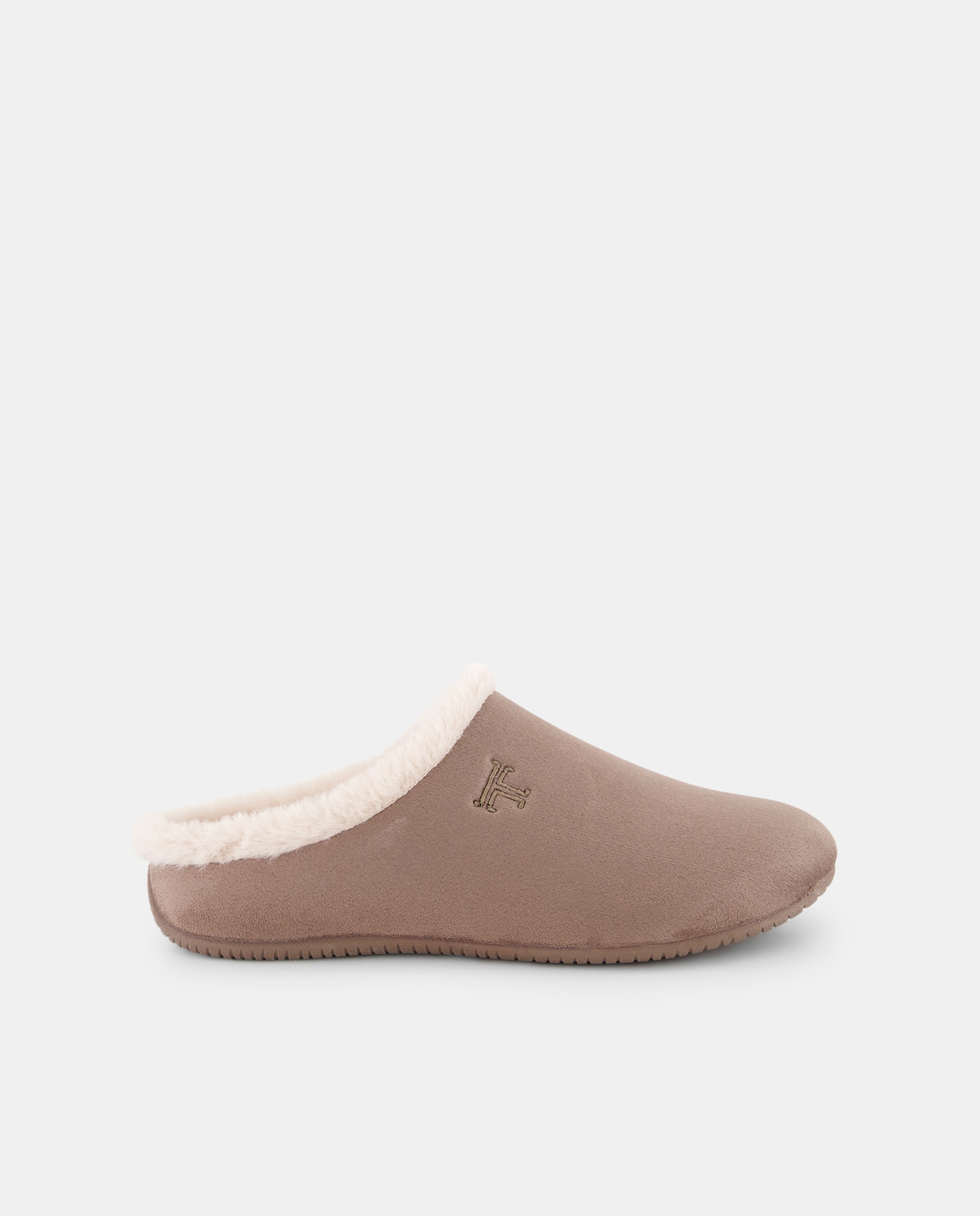 Imagen 0 de Zapatilla de casa de mujer de tipo abierta con pelo