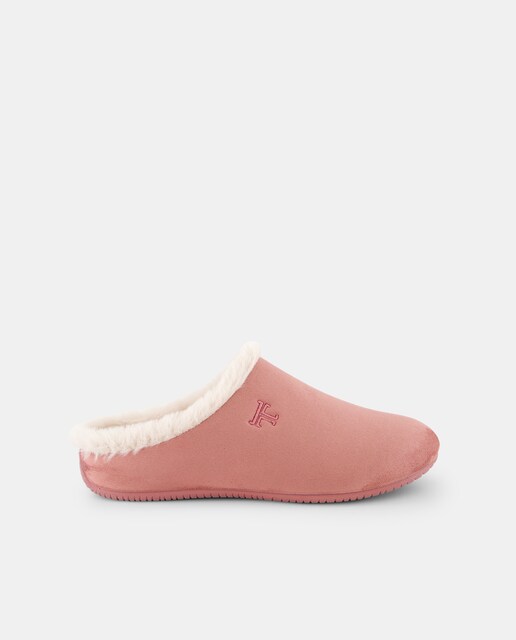 Imagen 0 de Zapatilla de casa de mujer de tipo abierta con pelo