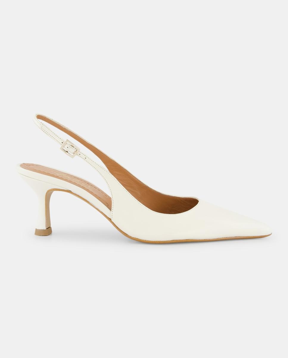 Imagen 0 de Zapatos de salón de mujer en piel con tacón embudo - Línea Atelier