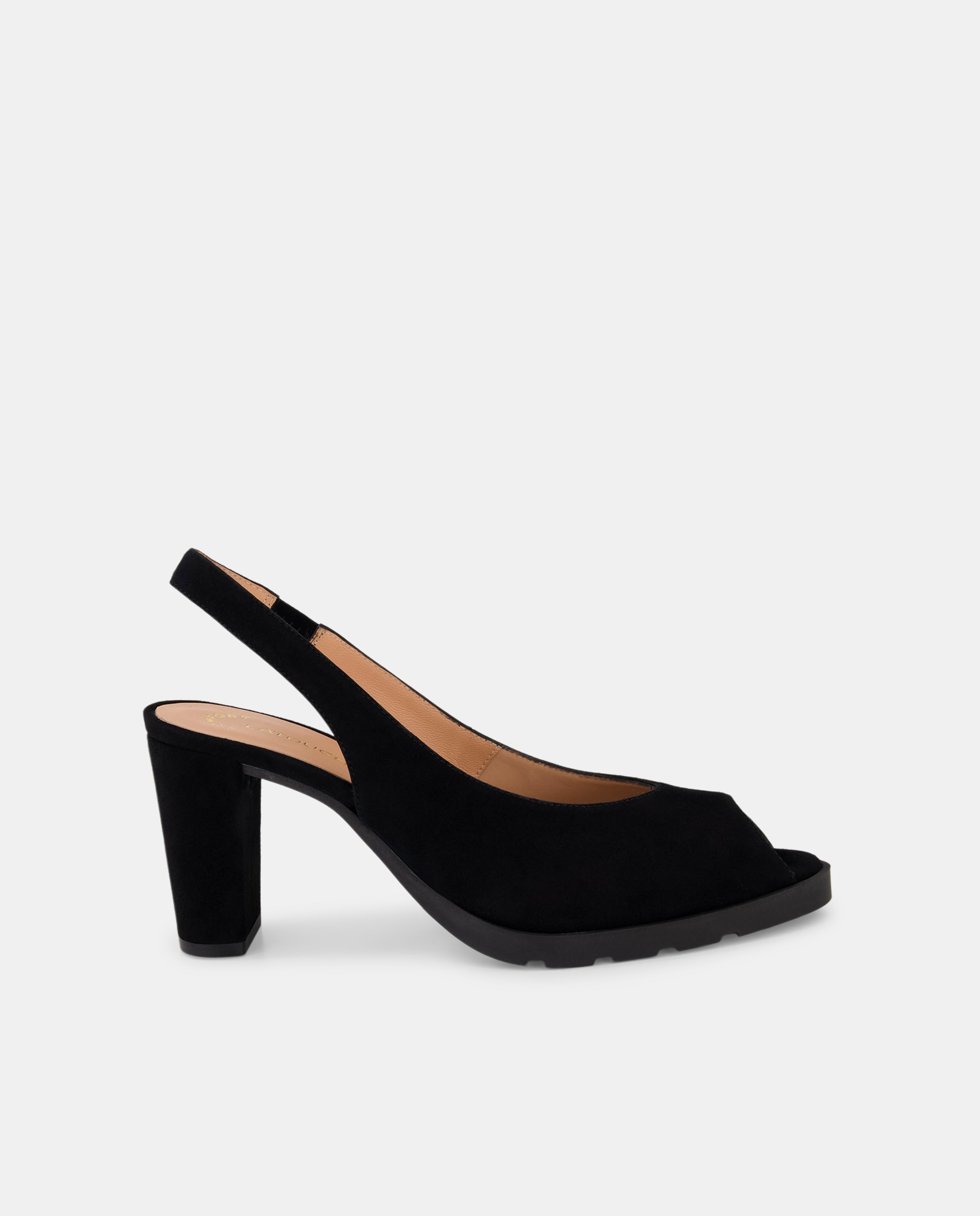 Imagen 0 de Zapato de mujer tacón, peep toe destalonado