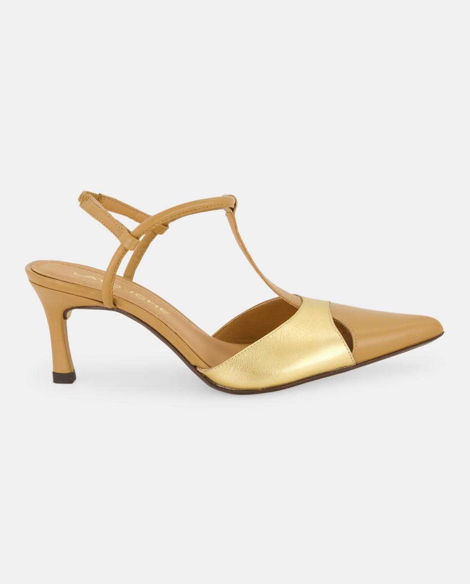 Imagen 0 de Zapatos de mujer con tacón combinado con goma