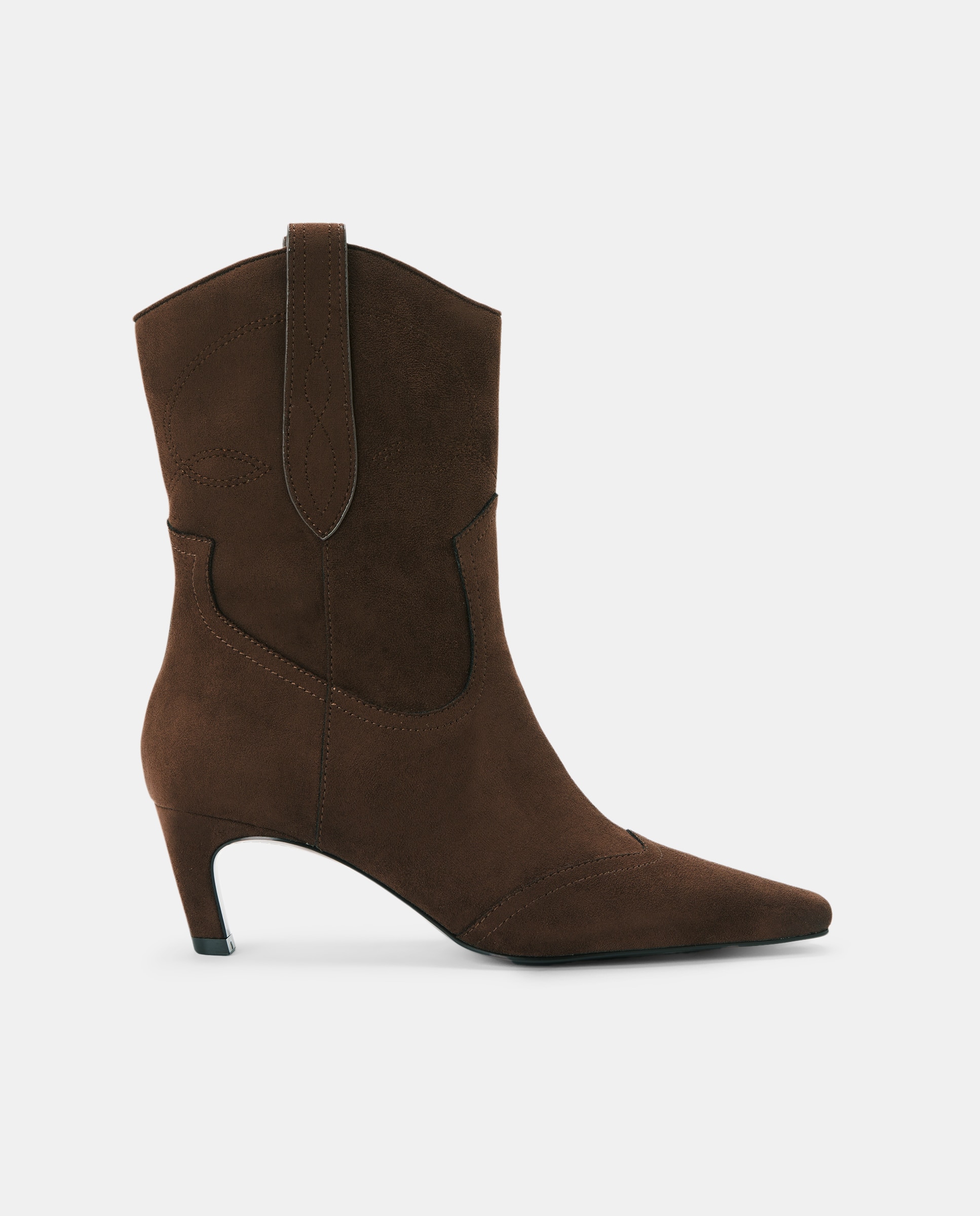 Imagen 0 de Botines de tacón de mujer con pespuntes