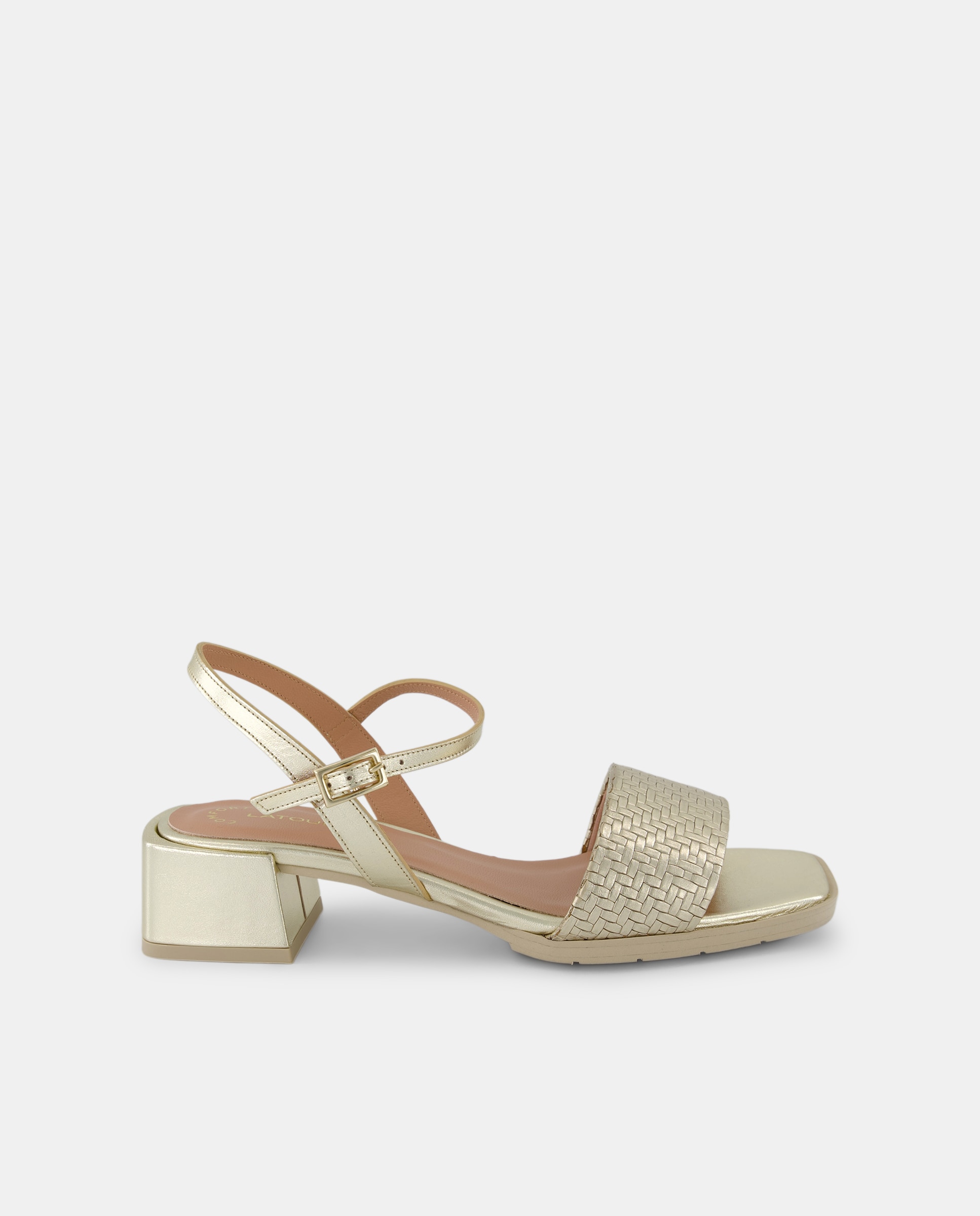 Imagen 0 de Sandalias de tacón con pala trenzada