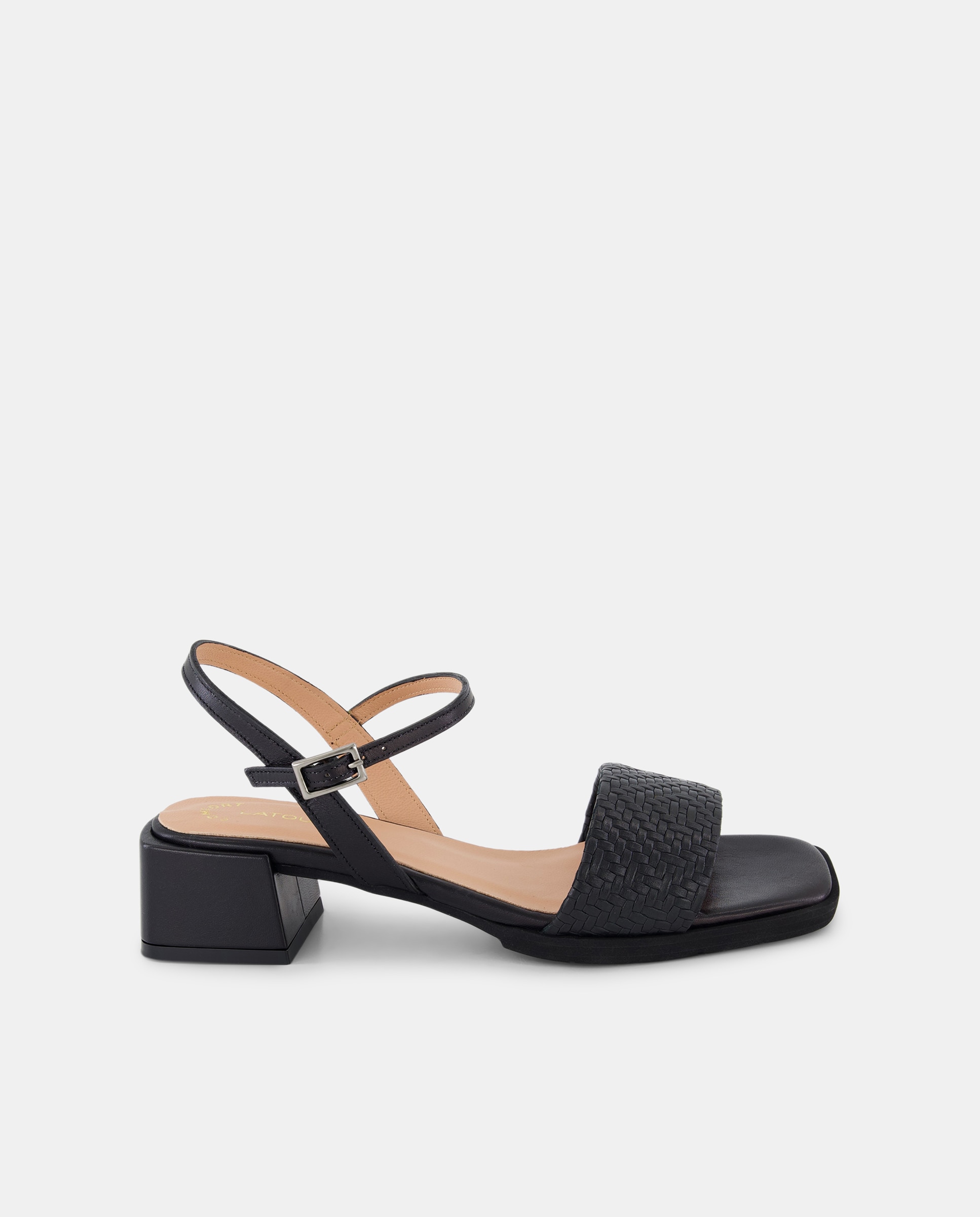 Imagen 0 de Sandalias de tacón con pala trenzada