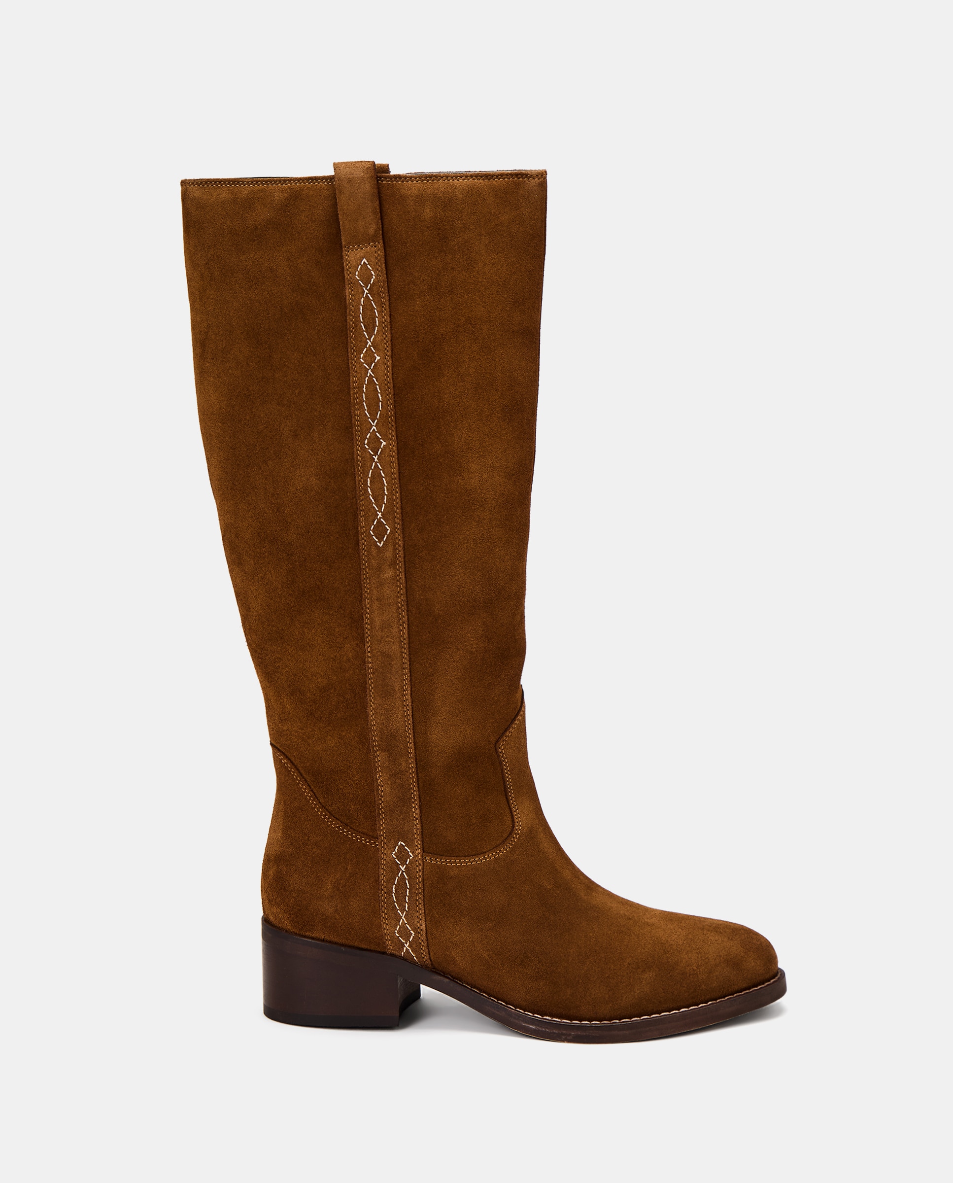 Imagen 0 de Bota tacón campera bordados