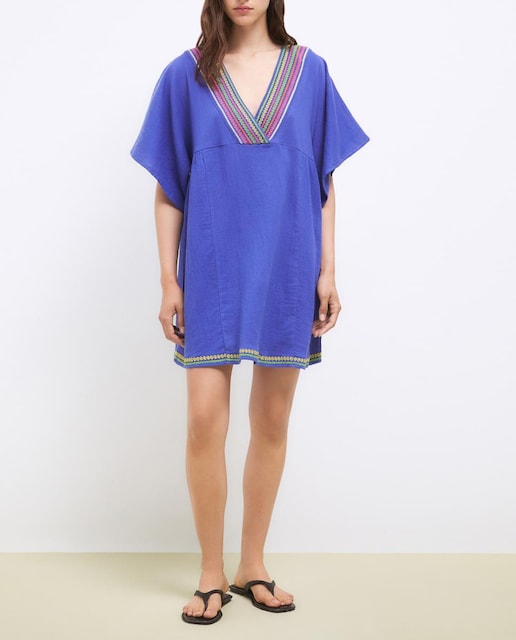 Imagen 0 de Caftán de algodón con bordados