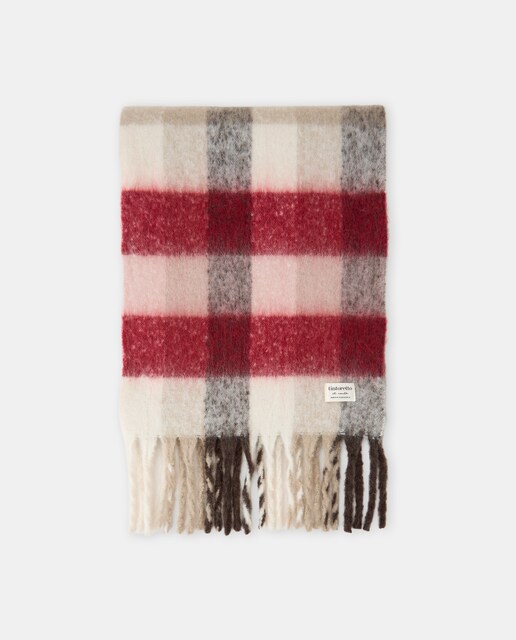 Imagen 0 de Bufanda de cuadros con bolso