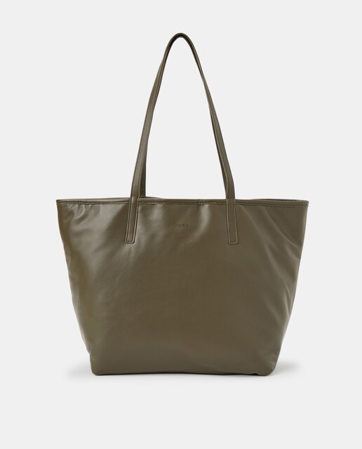 Imagen 0 de Bolso shopper reversible efecto piel y nylon