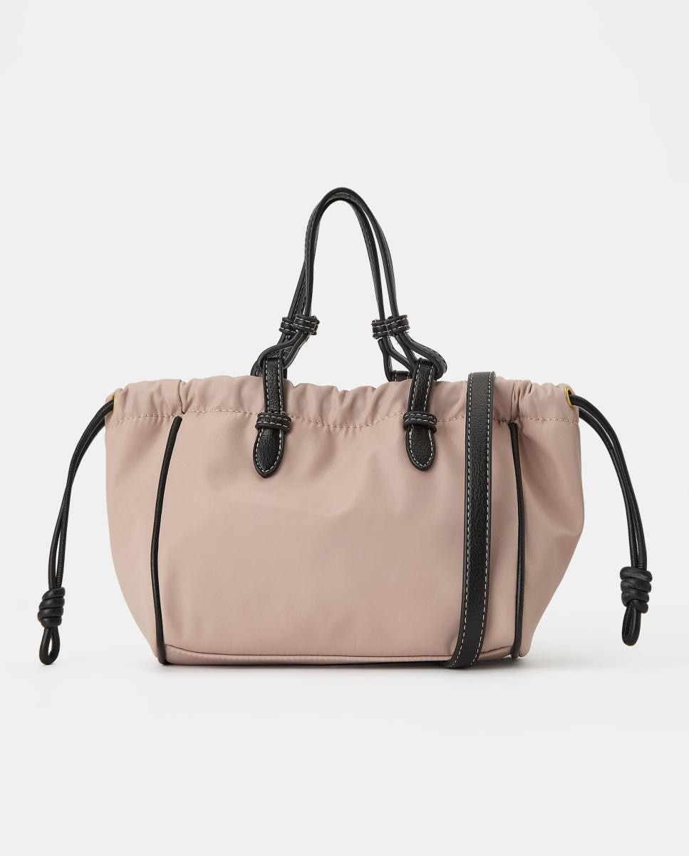 Imagen 0 de Bolso mediano fruncido de nylon