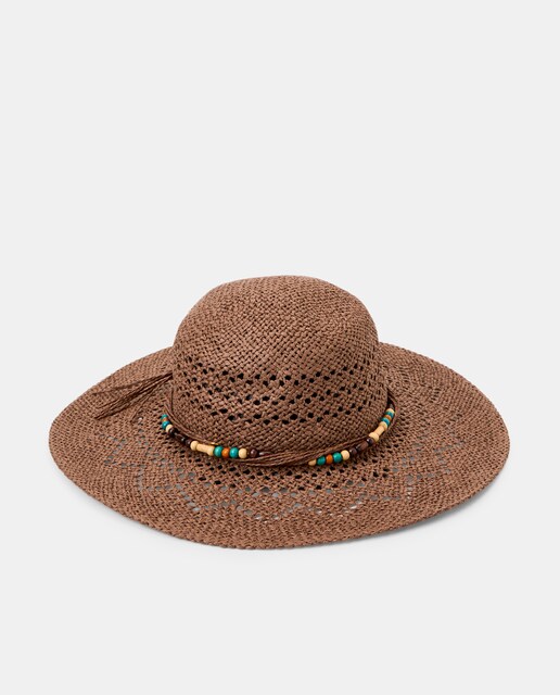 Imagen 0 de Sombrero en color marrón con dibujos