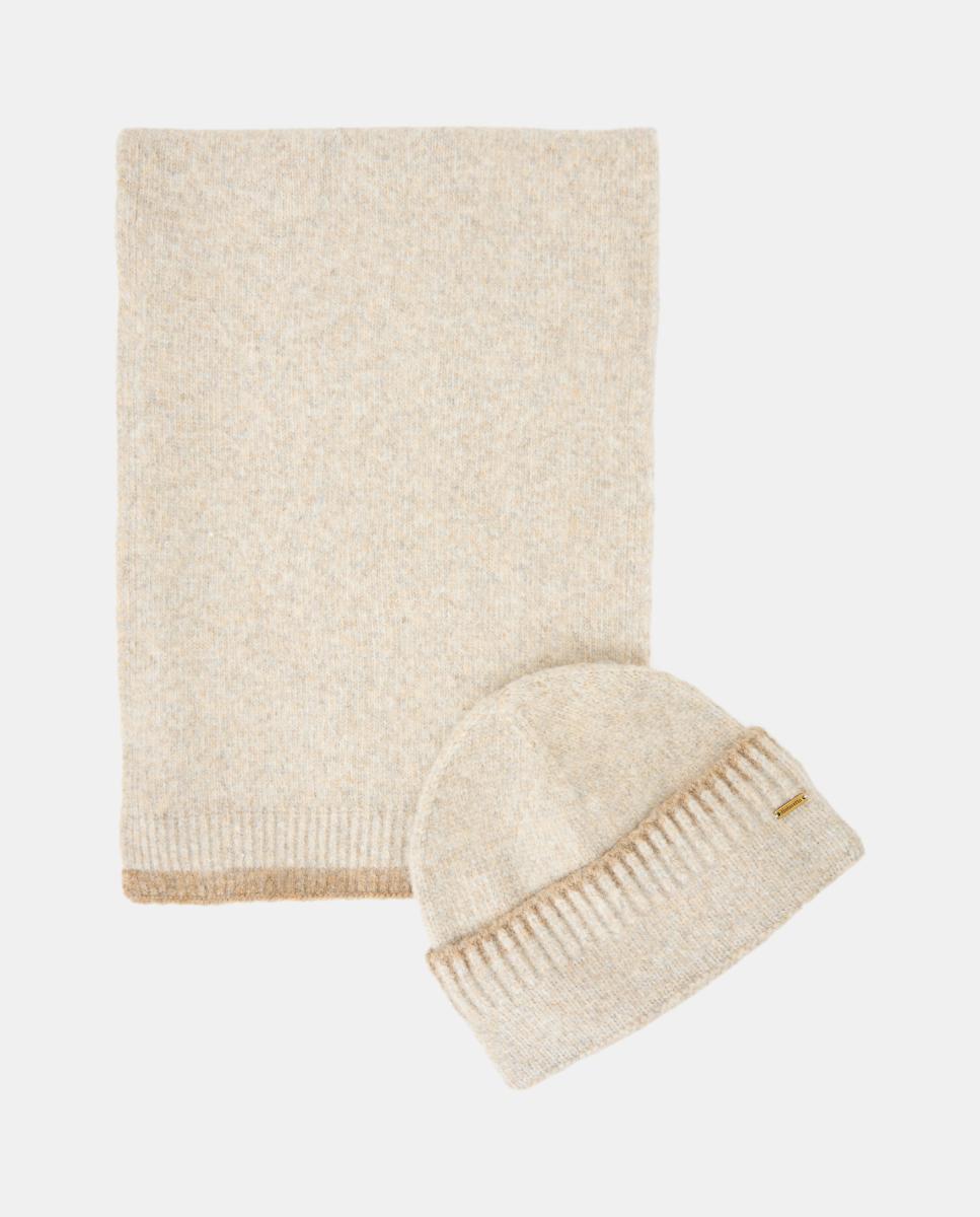 Imagen 0 de Set de bufanda y gorro a contraste