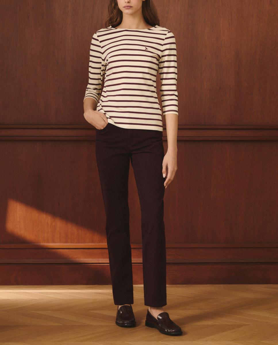 Imagen 0 de Pantalón semipitillo liso de mujer