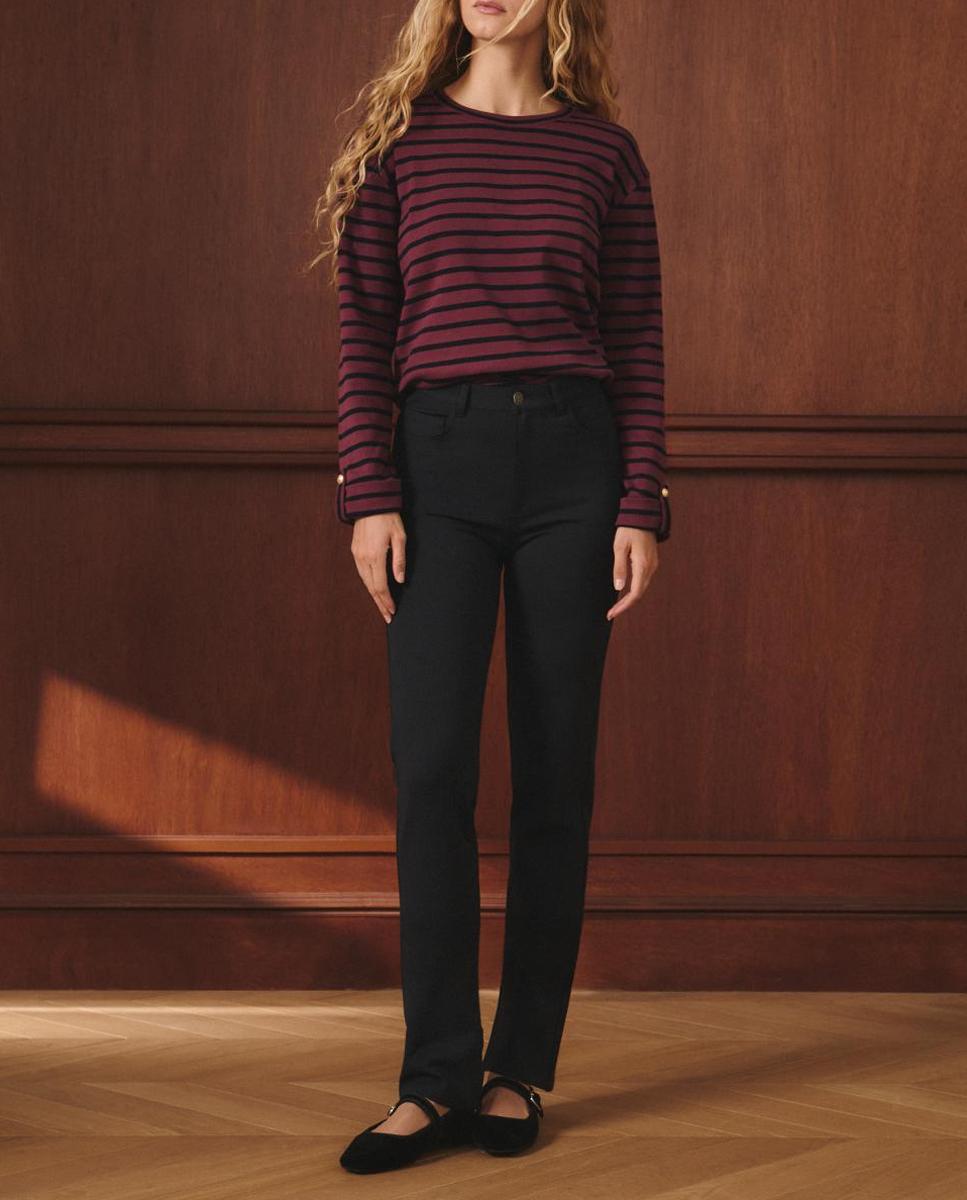 Imagen 0 de Pantalon semipitillo liso de mujer