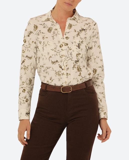 Imagen 0 de Camiseta de mujer 100% algodón con estampado floral