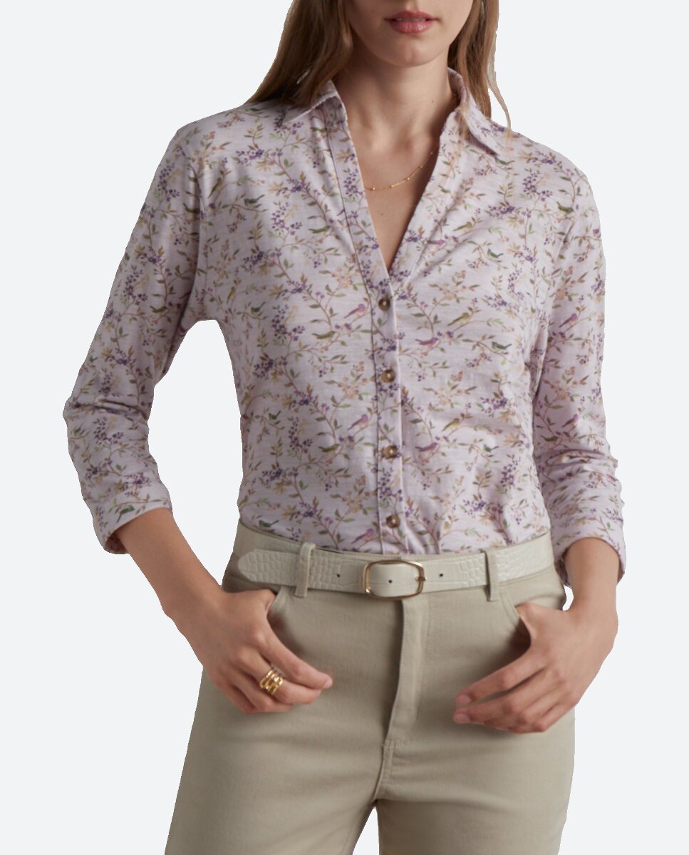 Imagen 0 de Camisa de mujer de punto estampada