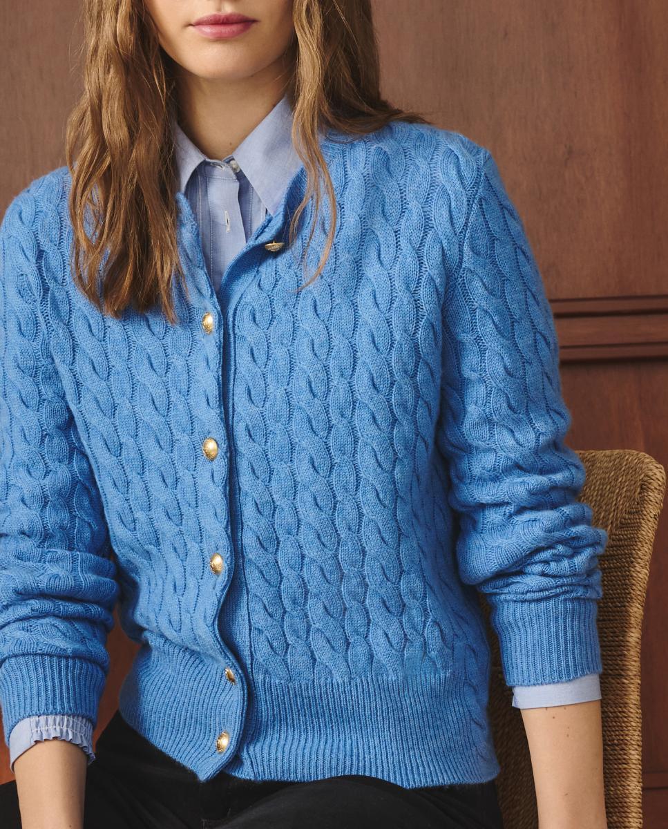 Imagen 0 de Cardigan de manga larga liso de mujer
