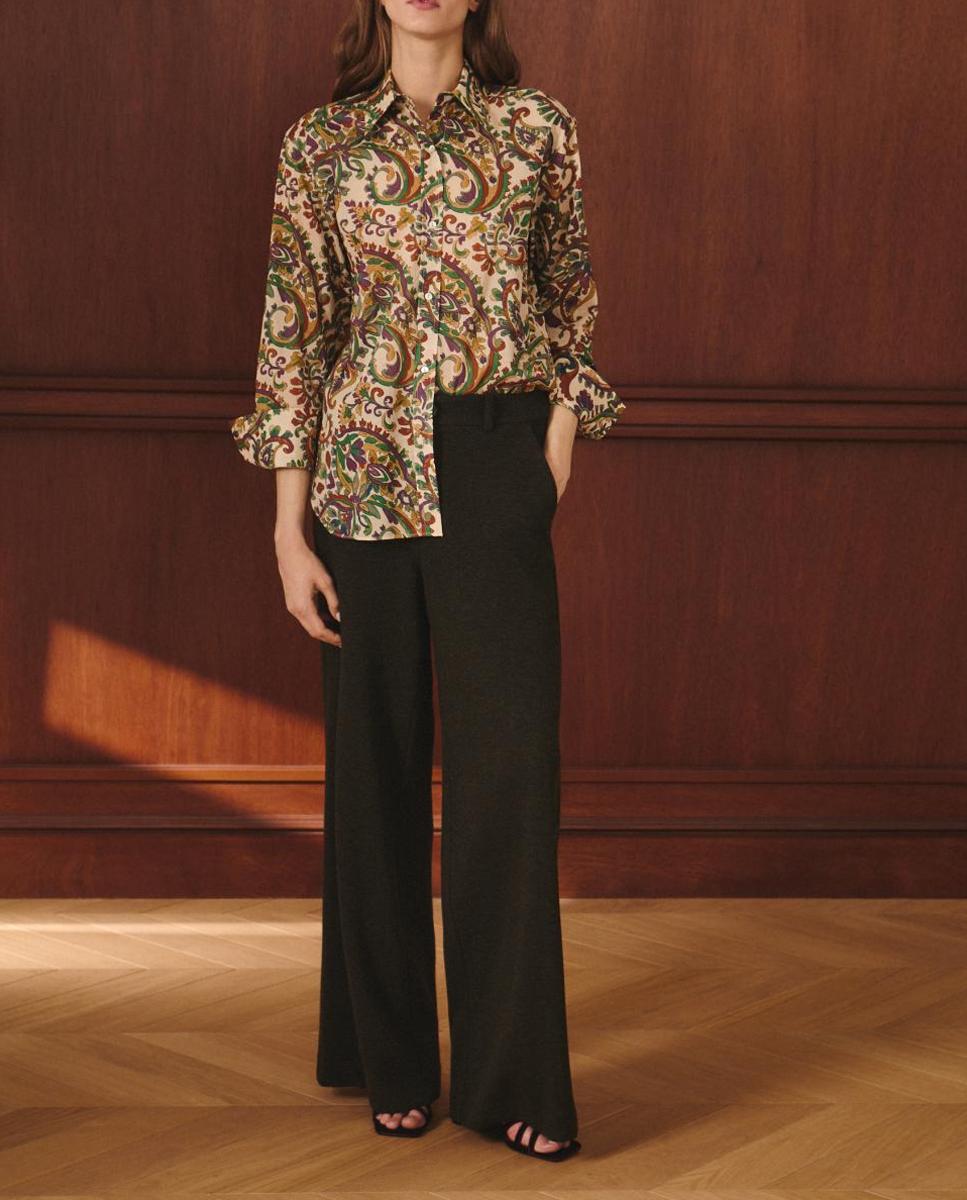 Imagen 0 de Pantalón de mujer de punto fluido de espiga
