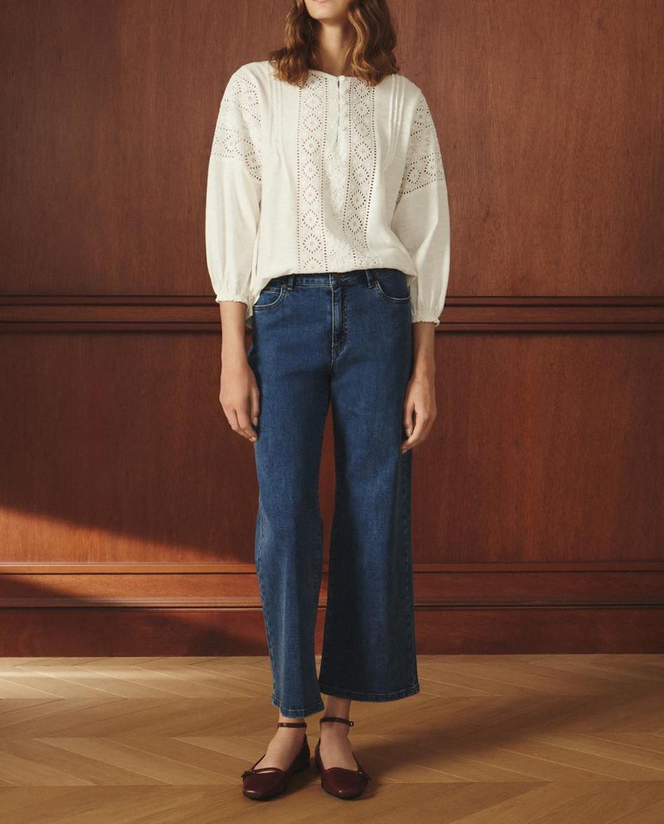Imagen 0 de Pantalón vaquero liso de mujer