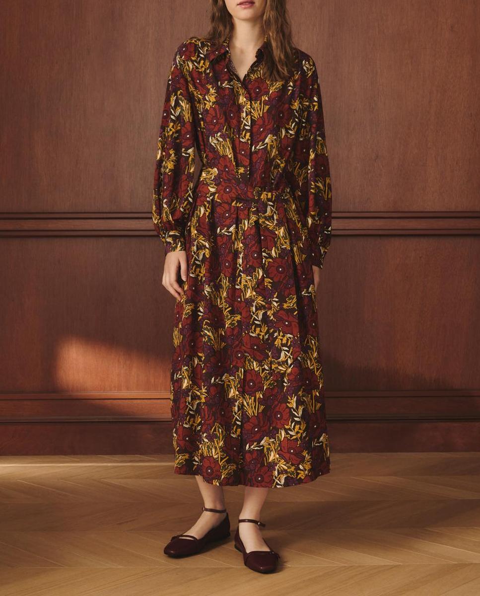 Imagen 0 de Vestido de mujer manga larga estampado