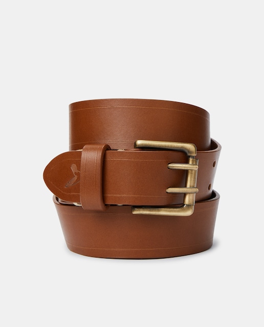 Imagen 0 de Cinturón de piel liso marrón