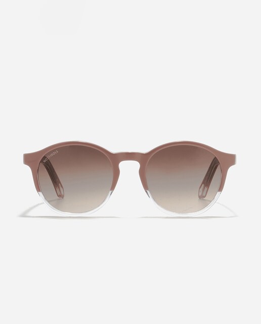 Imagen 0 de Gafas de sol ovaladas de acetato orgánico rosas con lentes polarizadas