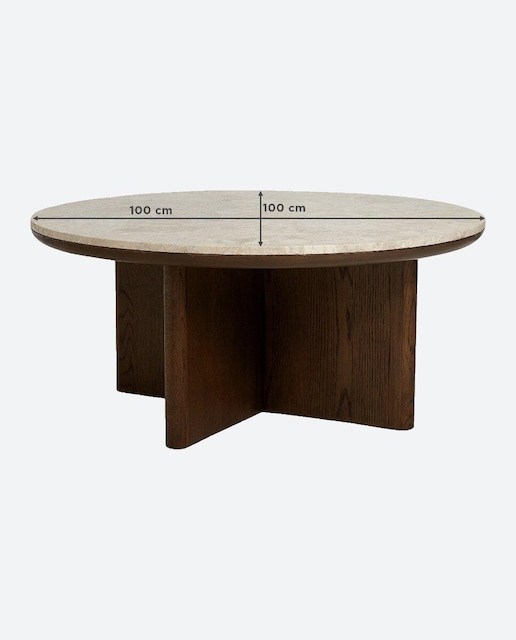 Imagen 0 de Mesa de centro de madera de roble y mármol Liam Room - El Corte Inglés (Reacondicionado Grado B)