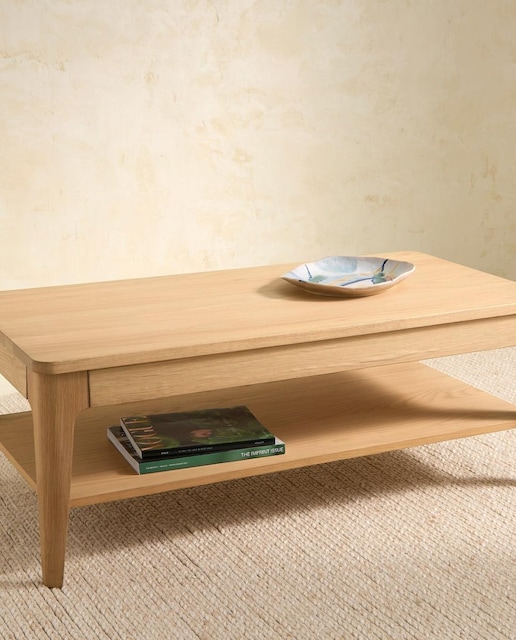 Imagen 0 de Mesa de centro de madera de roble con tapa elevable Babylon (Reacondicionado Grado B)