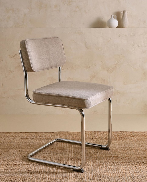 Imagen 0 de Silla tapizada con patas metálicas Ruperta (Reacondicionado Grado B)