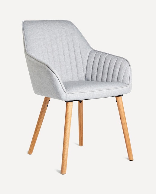 Imagen 0 de Sillón tapizado con patas de madera de roble Toronto (Reacondicionado Grado B)