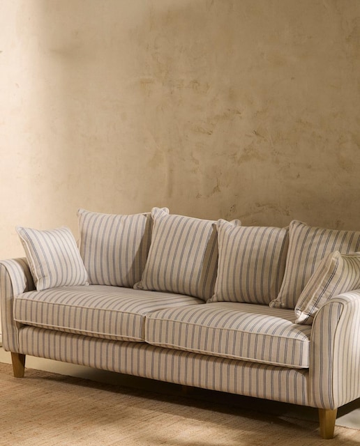 Imagen 0 de Sofá de 3 plazas en azul con raya beige Porto El Corte Inglés (Reacondicionado Grado B)