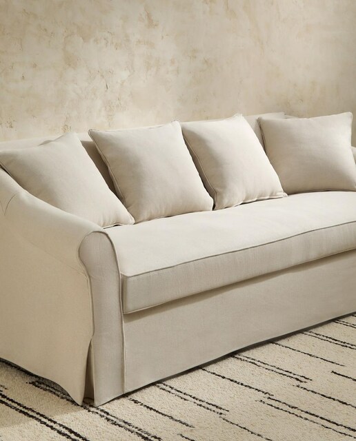 Imagen 0 de Sofá de 3 plazas desenfundable en algodón y lino Menorca El Corte Inglés (Reacondicionado Grado B)