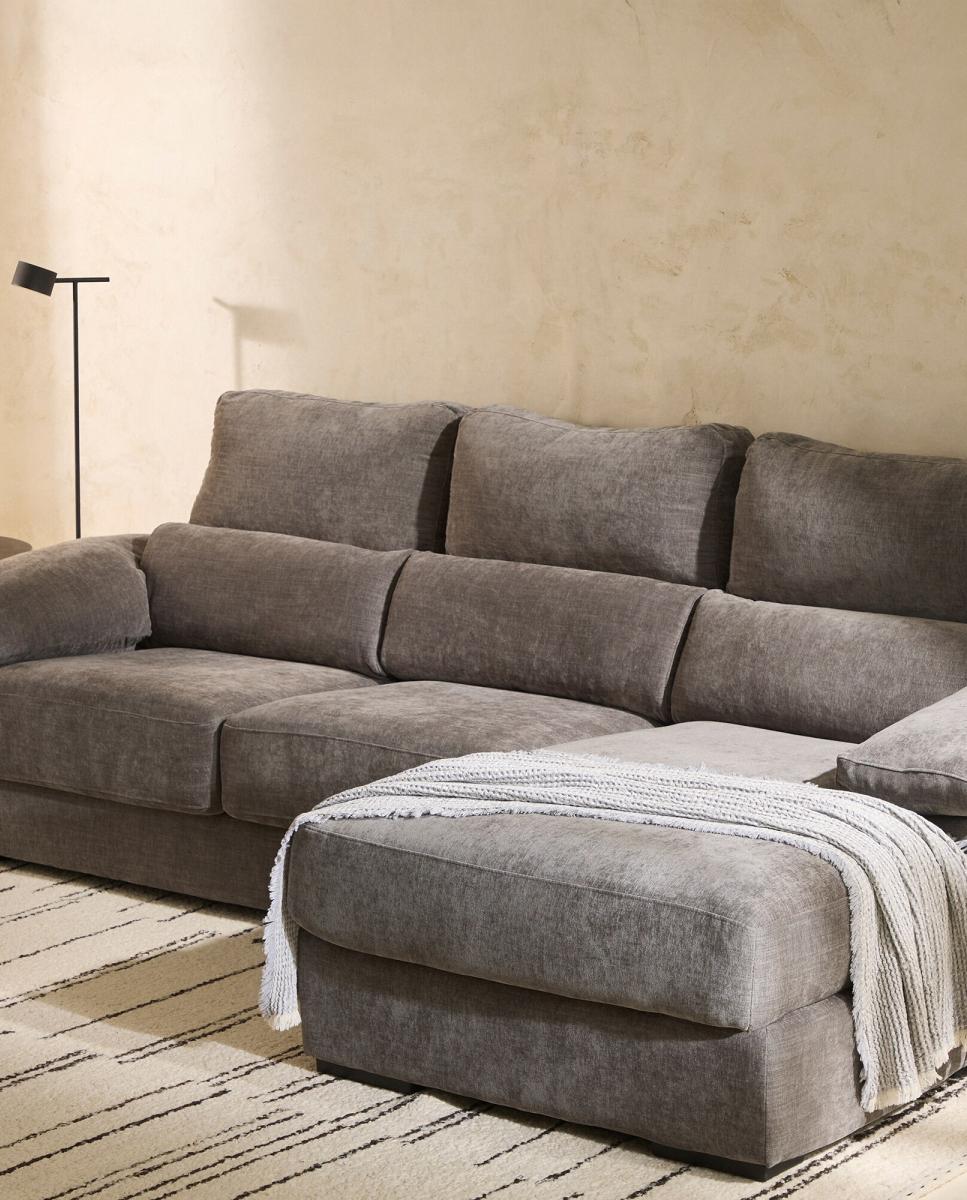 Imagen 0 de Sofá tapizado de 5 plazas con asientos deslizantes y chaiselongue derecha con arcón Cloud El Corte Inglés (Reacondicionado Grado B)
