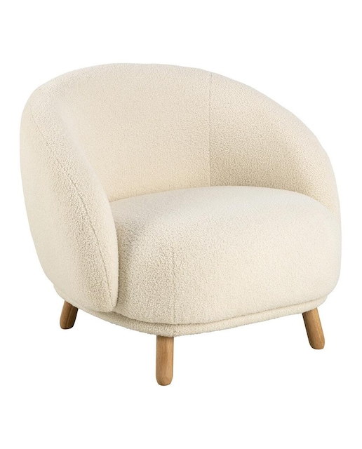 Imagen 0 de Butaca tapizada en tejido bouclé Alba (Reacondicionado Grado B)