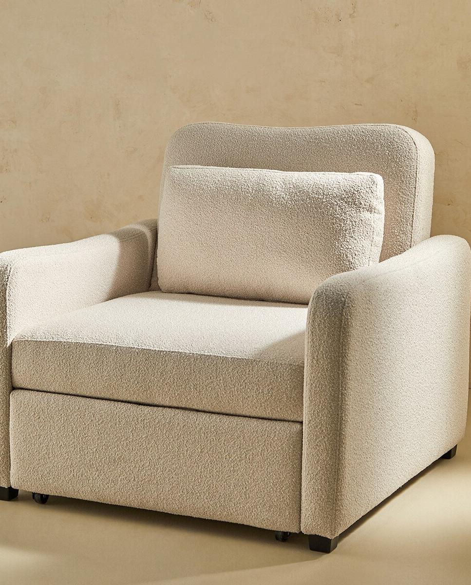Imagen 0 de Sillón cama con tejido bouclé Londres (Reacondicionado Grado C)