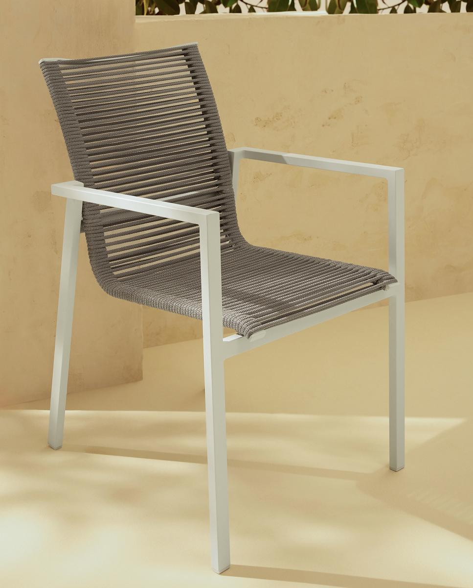 Imagen 0 de Sillón de jardín con multifibra apilable Chicago (Reacondicionado Grado B)