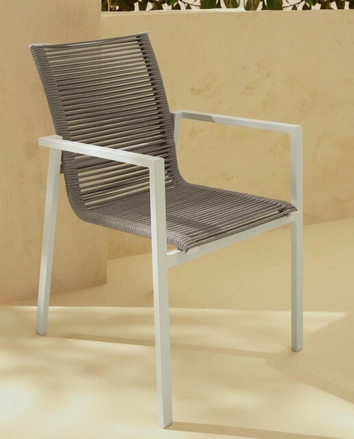 Imagen 0 de Sillón de jardín con multifibra apilable Chicago (Reacondicionado Grado B)