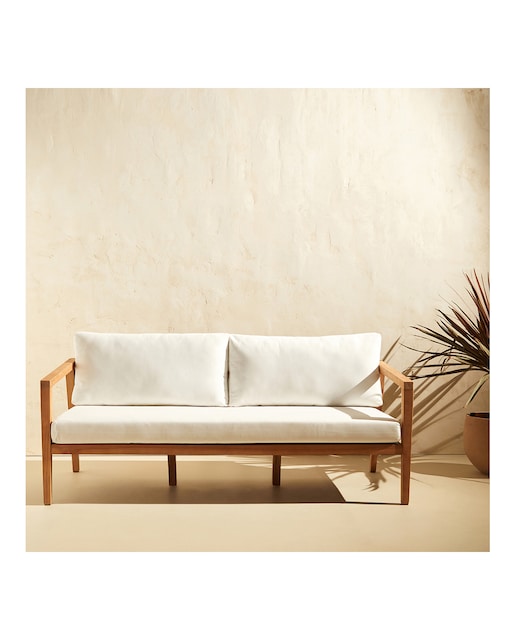 Imagen 0 de Sofá de jardín de 3 plazas de madera de teca Arrecife El Corte Inglés