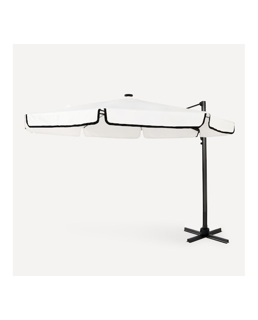 Imagen 0 de Parasol redondo excéntrico con luz LED y carga solar Capri El Corte Inglés