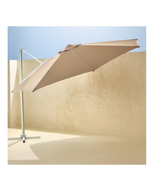 Imagen 0 de Parasol redondo excéntrico con estructura en gris New Gobi El Corte Inglés