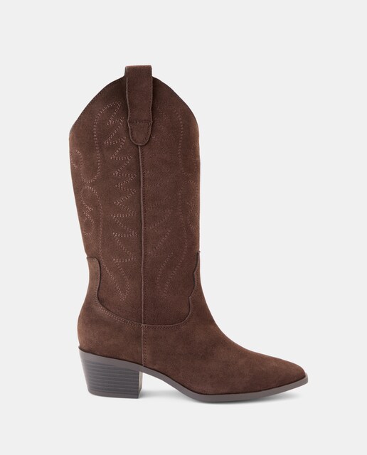 Imagen 0 de Botín de mujer de serraje bordados