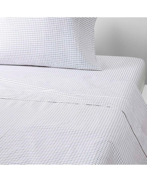 Imagen 0 de Sábana encimera percal de algodón orgánico Tattersal Ralph Lauren Home