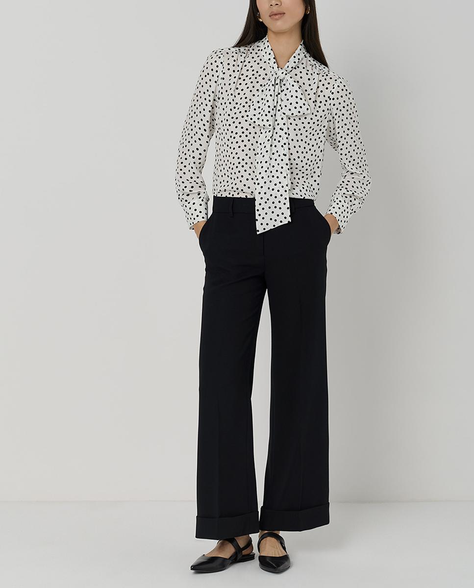 Imagen 0 de Blusa de mujer con lazada estampada topos