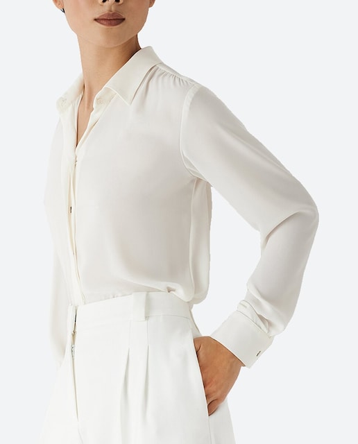 Imagen 0 de Blusa de mujer hombro fruncido crepé