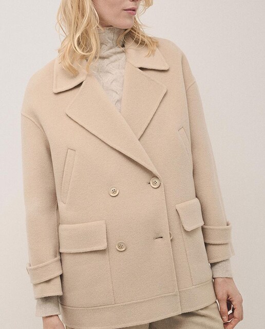 Imagen 0 de Chaquetón de mujer cruzado tres cuartos doble faz