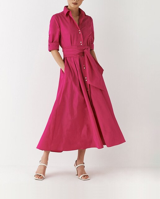 Imagen 0 de Vestido camisero de tafeta