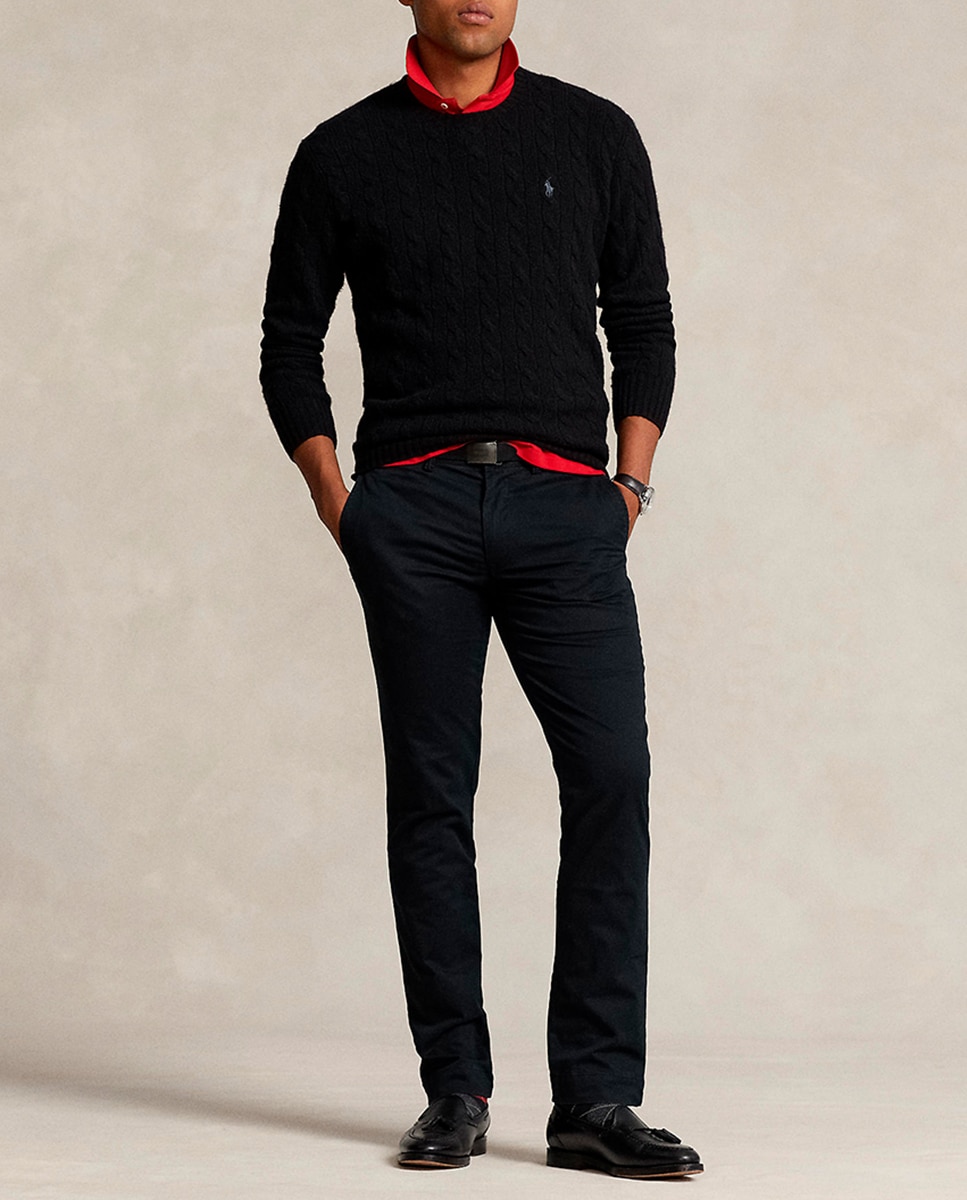 Imagen 0 de Pantalón chino de hombre elástico Slim Fit lavado