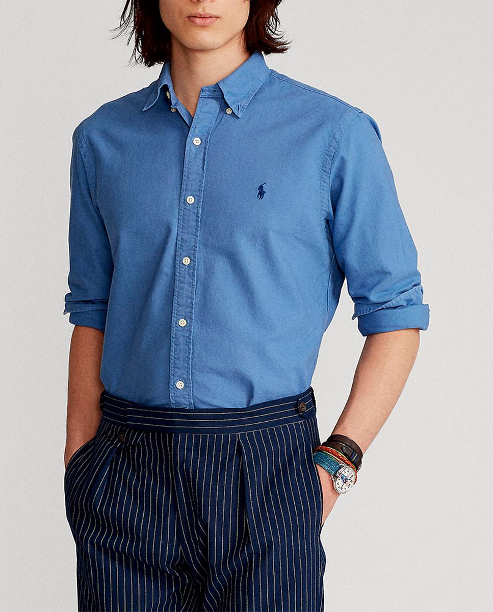 Imagen 0 de Camisa de hombre de Oxford teñido en prenda Regular fit