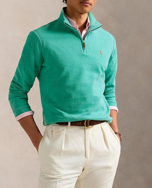 Imagen 0 de Jersey de hombre de algodón con cremallera corta