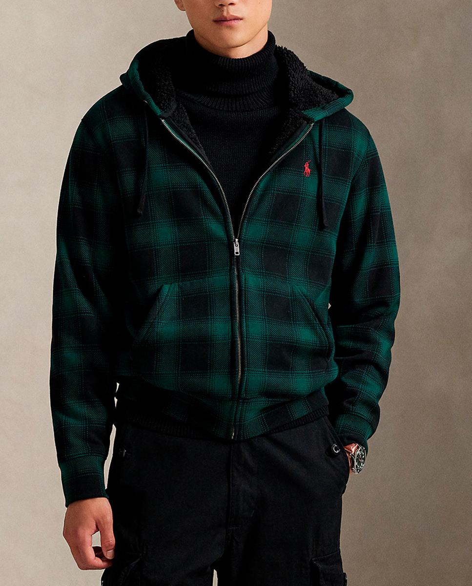 Imagen 0 de Sudadera con capucha de hombre de punto de rizo con estampado