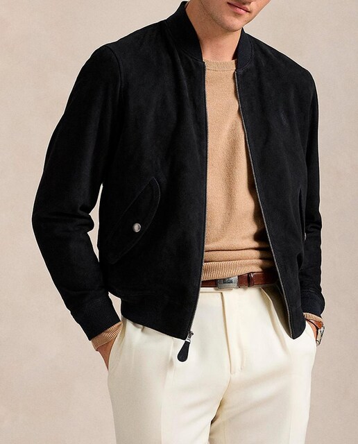 Imagen 0 de Cazadora de hombre estilo bomber de piel